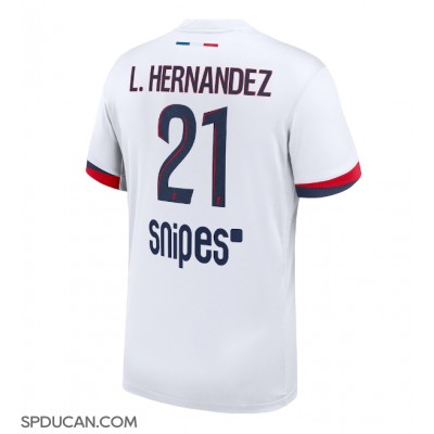 Muški Nogometni Dres Paris Saint-Germain Lucas Hernandez #21 Gostujuci 2025-26 Kratak Rukav Muški Nogometni Dres Paris Saint-Germain Lucas Hernandez #21 Gostujuci 2025-26 Kratak Rukav